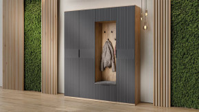 Прихожая «Хилтон» № 8 Дуб Крафт золотой, Графит матовый в Советском - sovetskij.mebel-tymen.ru | фото