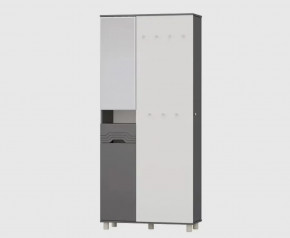 Прихожая КОМПАКТ УНИ (ш900*г364*в2020мм), ЛДСП Графит-Белый/МДФ Графит в Советском - sovetskij.mebel-tymen.ru | фото