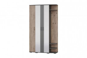 Прихожая ПАОЛА УНИ (ш1194*г375*в2020мм), ЛДСП Графит / Дуб Крафт Табачный в Советском - sovetskij.mebel-tymen.ru | фото