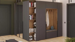 Прихожая «Порто» № 5 Яблоня Беллуно, Графит софт в Советском - sovetskij.mebel-tymen.ru | фото