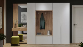 Прихожая «Порто» Белый Жемчуг, Яблоня Беллуно, Белый софт в Советском - sovetskij.mebel-tymen.ru | фото