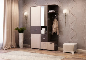 Прихожая "ПВ-7", (ш1340*г350*в2052мм), ЛДСП венге/дуб белфорт в Советском - sovetskij.mebel-tymen.ru | фото