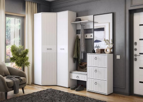 Прихожая Шарлиз, набор №2, белое сияние/белый снег софт в Советском - sovetskij.mebel-tymen.ru | фото