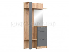 Прихожая-Вешалка комбинированная Мартина Графит, Дуб крафт в Советском - sovetskij.mebel-tymen.ru | фото
