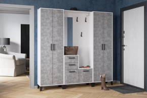 Прихожая ВИТРА, ЛДСП Белый/ ЛДСП Ателье светлое в Советском - sovetskij.mebel-tymen.ru | фото