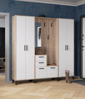 Прихожая ВИТРА, ЛДСП Дуб Крафт Золотой/ ЛДСП Белый в Советском - sovetskij.mebel-tymen.ru | фото
