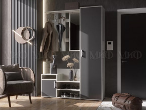 Прихожая Визит Графит/Дуб Крафт Белый в Советском - sovetskij.mebel-tymen.ru | фото