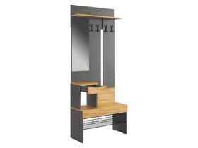 Прихожая Баско графит/дуб крафт золотой в Советском - sovetskij.mebel-tymen.ru | фото