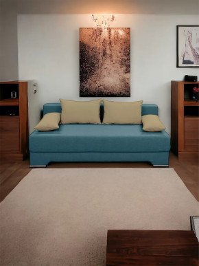 Прямой диван Киви 1 Нео Азуре/Подушки Нео Латте в Советском - sovetskij.mebel-tymen.ru | фото