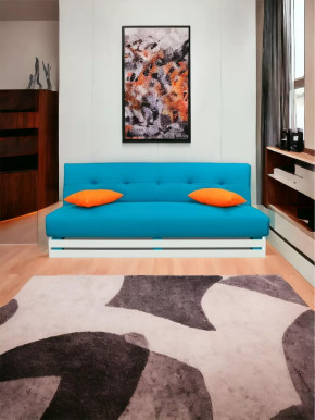 Прямой диван манго 1 Нео Азуре/Подушки Нео Оранж в Советском - sovetskij.mebel-tymen.ru | фото