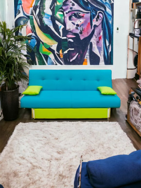 Прямой диван манго 4 Нео Азуре/Подушки Салат в Советском - sovetskij.mebel-tymen.ru | фото