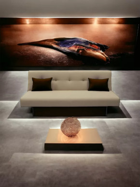 Прямой диван манго 4 Нео Латте/Подушки Нео Шоколад в Советском - sovetskij.mebel-tymen.ru | фото