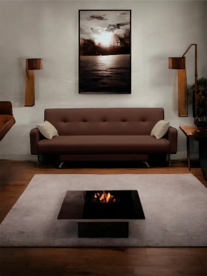 Прямой диван с подлокотниками манго 3 Нео Шоколад/Подушки Нео Латте в Советском - sovetskij.mebel-tymen.ru | фото