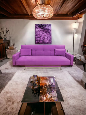 Прямой диван с подлокотниками манго 3 Шегги Фуксия в Советском - sovetskij.mebel-tymen.ru | фото