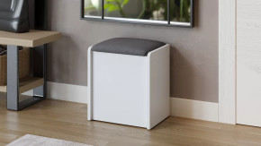 Пуф Бостон Белый Ясень, Велюр Серый в Советском - sovetskij.mebel-tymen.ru | фото