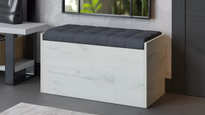 Пуф «Форест» Исп. 2 Дуб крафт белый, Велюр Серый в Советском - sovetskij.mebel-tymen.ru | фото