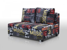 Диван Реал 120 без подлокотников мюзик графит в Советском - sovetskij.mebel-tymen.ru | фото