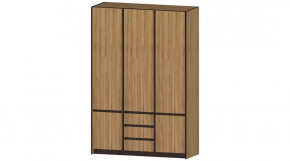 Серия Бостон Шкаф 3-х створчатый дуб вотан в Советском - sovetskij.mebel-tymen.ru | фото