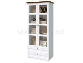 Шкаф 2-х створчатый бельевой со стеклом Валенсия в Советском - sovetskij.mebel-tymen.ru | фото