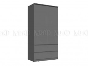 Шкаф 2-х створчатый Челси Графит в Советском - sovetskij.mebel-tymen.ru | фото