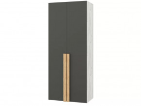 Шкаф 2-х створчатый Кент-1 Секция-21 Дуб Крафт Белый/Антрацит в Советском - sovetskij.mebel-tymen.ru | фото