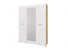 Шкаф 3-х створчатый Ненси Крафт золотой-Белый глянец в Советском - sovetskij.mebel-tymen.ru | фото