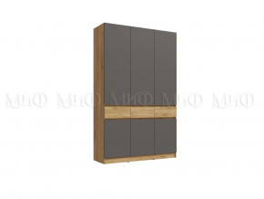 Шкаф 3-х створчатый Роджинамиф, дуб крафт/графит в Советском - sovetskij.mebel-tymen.ru | фото