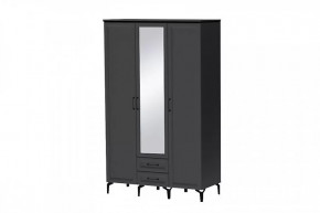 Шкаф 3-х створчатый с зеркалом Шарм ШК-3 Антрацит в Советском - sovetskij.mebel-tymen.ru | фото