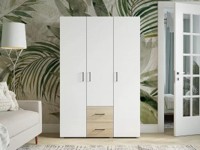 Шкаф 3 створчатый с ящиками Victor Сонома-Белый в Советском - sovetskij.mebel-tymen.ru | фото