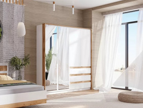 Шкаф 4-х створчатый Дубай Секция-11 Белый жемчуг/Дуб Вотан в Советском - sovetskij.mebel-tymen.ru | фото