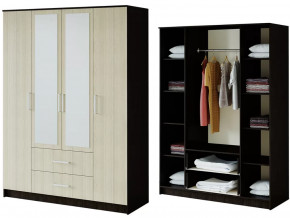 Шкаф 4-х створчатый Фиеста венге/лоредо в Советском - sovetskij.mebel-tymen.ru | фото