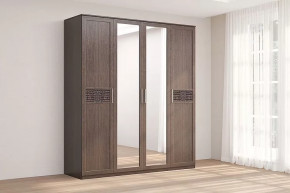 Шкаф 4-х створчатый с зеркалом Кэт-4 Венге Диал в Советском - sovetskij.mebel-tymen.ru | фото