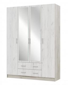 Шкаф 4х створчатый Гармония ШК 602 М дуб крафт белый/серый в Советском - sovetskij.mebel-tymen.ru | фото