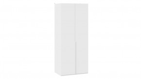 Шкаф для одежды (580) с 2 глухими дверями «Порто» Белый Жемчуг, Белый софт в Советском - sovetskij.mebel-tymen.ru | фото