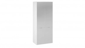 Шкаф для одежды (580) с 2 зеркальными дверями «Глосс» Белый Жемчуг, Белый глянец в Советском - sovetskij.mebel-tymen.ru | фото