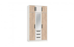Шкаф для одежды 83.08 Вегас (3-х дв.) с зеркалом (ЛДСП Белый) в Советском - sovetskij.mebel-tymen.ru | фото