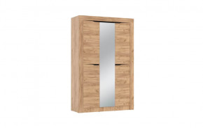 Шкаф для одежды 90.02 Флорида (3-х дв.) с зеркалом (ЛДСП Дуб золотой / ЛДСП Венге) в Советском - sovetskij.mebel-tymen.ru | фото