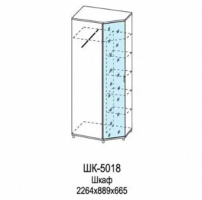 Шкаф для одежды и белья ШК-5018 Грейс в Советском - sovetskij.mebel-tymen.ru | фото