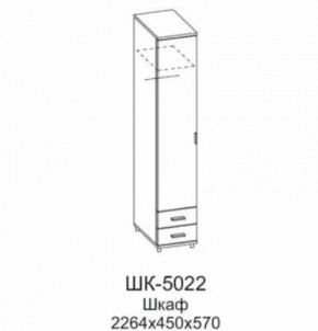 Шкаф для одежды и белья ШК-5022 Грейс в Советском - sovetskij.mebel-tymen.ru | фото