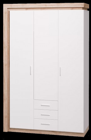 Шкаф для одежды с ящиками 3-х дверный без зеркал «Люмен» №15 в Советском - sovetskij.mebel-tymen.ru | фото