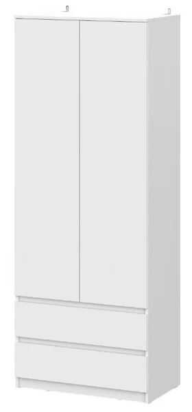 Шкаф двухстворчатый с ящиками Денвер SAFE Белый в Советском - sovetskij.mebel-tymen.ru | фото