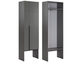 Шкаф двухдверный L600 Баско графит в Советском - sovetskij.mebel-tymen.ru | фото