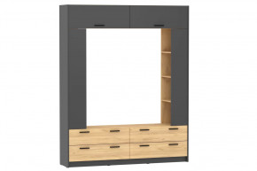 Шкаф комбинированный Оттавия НМ 014.65 Антрацит в Советском - sovetskij.mebel-tymen.ru | фото