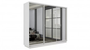 Шкаф-купе 3-х дверный «Румер-2» Белый снег, Зеркало в Советском - sovetskij.mebel-tymen.ru | фото