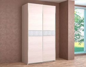 Шкаф-купе Иннэс-5 двухдверный 1400 мм Бодега белая/Экокожа в Советском - sovetskij.mebel-tymen.ru | фото