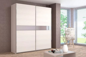 Шкаф-купе Иннэс-5 двухдверный 2000 мм с зеркальными вставками Бодега Белая в Советском - sovetskij.mebel-tymen.ru | фото