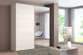 Шкаф-купе Иннэс-5 двухдверный с зеркалом 2000 мм Бодега белая в Советском - sovetskij.mebel-tymen.ru | фото