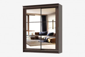 Шкаф-купе ОРИОН (ш1800*г600*в2200мм), ЛДСП венге, зеркало в Советском - sovetskij.mebel-tymen.ru | фото