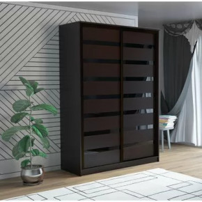 Шкаф-купе ПШ-2.9 1500 Вставка МДФ/стекло Венге в Советском - sovetskij.mebel-tymen.ru | фото