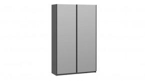 Шкаф-купе с 2 зеркальными дверями «Оскар» Ручка черная, Серый графит в Советском - sovetskij.mebel-tymen.ru | фото